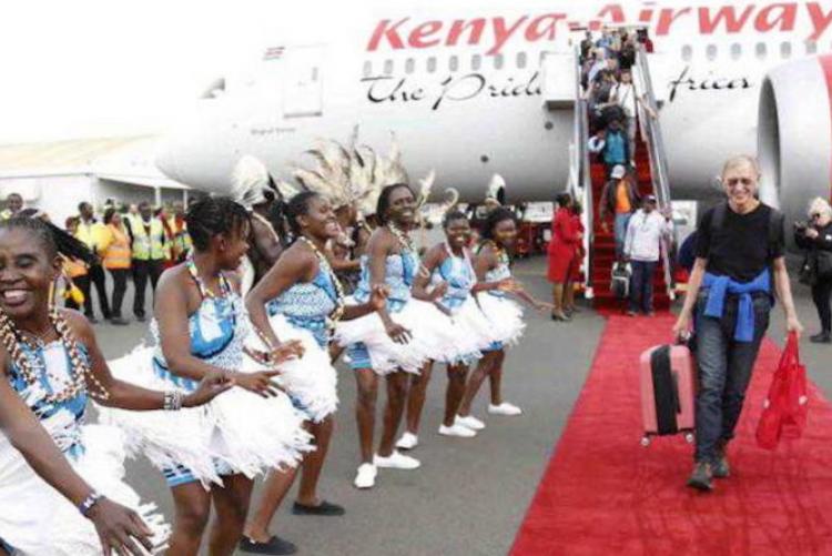 Tourists Arrive in Kenya